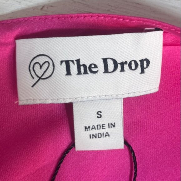 The Drop Ana Slip Dress Womens Small Hot Pink New Silky Adjustable Straps - Picture 6 of 9